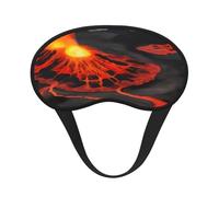 Kilauea Schlafmaske mit Vulkan-Druck, für Seitenschläfer, Cup-Form, Verdunkelung, Augenmaske, Schattierungen, Abdeckung für Damen und Herren