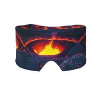 Kilauea Schlafmaske mit Vulkan-Druck, licht-weich, Komfort-Augenbinde mit verstellbarem Kopfband