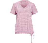 T-Shirt KILLTEC "WMN TSHRT F", Damen, Gr. 38, pink, Obermaterial: 94% Polyester, 6% Elasthan, Rundhals, Shirts T-Shirt, Gestreiftes, schnelltrocknendes Funktionsshirt mit verstellbarem Saum (76494542-