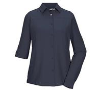 killtec Damen Funktionsbluse/Bluse mit krempelbaren Ärmeln KOS 61 WMN WVN SHRT, Nachtblau, 40, 43780-000