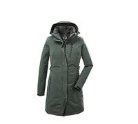killtec Damen Funktionsparka/Parka mit abzippbarer Kapuze KOW 165 WMN PRK, grüngrau, 36, 37726-000, grün/grau
