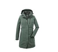 killtec Damen Funktionsparka/Parka mit abzippbarer Kapuze KOW 165 WMN PRK, grüngrau, 38, 37726-000, grün/grau