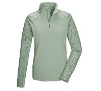 killtec Damen Funktionsshirt/Fleeceshirt mit Stehkragen und Reißverschluss KSW 56 WMN FLX SHRT, helles Salbei, 46, 43458-000
