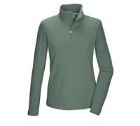 killtec Damen Funktionsshirt/Fleeceshirt mit Stehkragen und Reißverschluss KSW 70 WMN FLX SHRT, grüngrau, 36, 43464-000