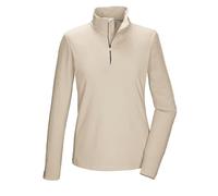 killtec Damen Funktionsshirt/Fleeceshirt mit Stehkragen und Reißverschluss KSW 70 WMN FLX SHRT, hell Taupe, 44, 43464-000