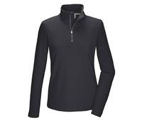 killtec Damen Funktionsshirt/Fleeceshirt mit Stehkragen und Reißverschluss KSW 70 WMN FLX SHRT, schwarz blau, 50, 43464-000