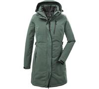 killtec Damen Funktionsparka/Parka mit abzippbarer Kapuze KOW 165 WMN PRK, grüngrau, 36, 37726-000, grün/grau