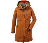 Parka KILLTEC "KOW 165 WMN PRK", Damen, Gr. 44, gelb (curry), Obermaterial: 100% Polyester.Futter: 100% Polyester.Füllung: 100% Polyester, Jacken Parka, Wasser- und winddichter Parka mit Teddyfleece u