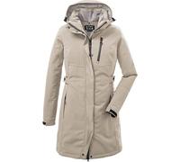 Parka KILLTEC "KOW 165 WMN PRK", Damen, Gr. 50, beige (helltaupe), Obermaterial: 100% Polyester;Futter: 100% Polyester;Füllung: 100% Polyester, Jacken, Wasser- und winddichter Parka mit Teddyfleece un