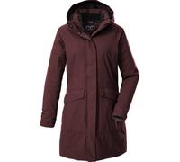 killtec Damen Funktionsparka/Parka wasserdicht mit abzippbarer Kapuze KOW 18 WMN PRK, dunkelweinrot, 50, 43313-000