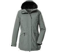 killtec Damen Outdoorparka/Funktionsparka mit Kapuze KOW 19 WMN PRK, grüngrau, 46, 43307-000