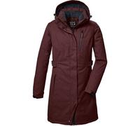 Parka KILLTEC "KOW 303 WMN PRK", Damen, Gr. 44, rot (dunkelrot), Oberstoff: 100% Polyester, Futter: 100% Polyester, Füllung: 100% Polyester, Jacken, Wasserdichter, atmungsaktiver Damenparka mit abnehm