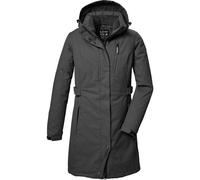 killtec Damen Kow 303 Wmn Prk Funktionsparka/Parka Mit Abzippbarer Kapuze, Anthrazit Melange, 48 EU