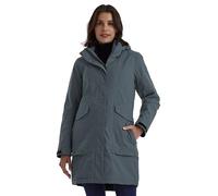 killtec Damen Parka/Mantel wasserdicht mit abzippbarer Kapuze Damen Funktionsparka, blaugrau, 38, 43284-000