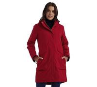 killtec Damen Parka/Mantel wasserdicht mit abzippbarer Kapuze Damen Funktionsparka, rot, 38, 43284-000