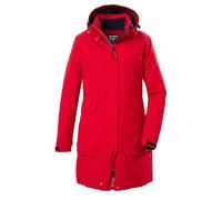 killtec Damen Parka/Mantel wasserdicht mit abzippbarer Kapuze Damen Funktionsparka, rot, 46, 43284-000