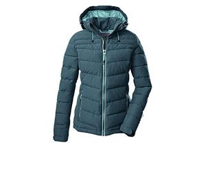 killtec Damen Steppjacke mit abzippbarer Kapuze Skane WMN Quilted JCKT A, dunkel blaugrün, 48, 35615-000