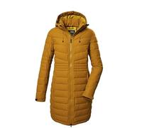 killtec Damen Steppmantel/Funktionsmantel in Daunenoptik mit abzippbarer Kapuze KOW 96 WMN QLTD CT, dunkelsenf, 46, 41812-000