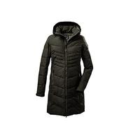 Killtec Damen Steppparka mit abzippbarer Kapuze, Polyester, Dunkeloliv, 40