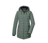 killtec Damen Steppparka/Parka mit Kapuze KOW 55 WMN QLTD PRK, grüngrau, 42, 41809-000