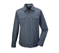 killtec Herren Funktionshemd/Hemd Langarm/Outdoorhemd KOS 48 MN WVN SHRT, deep Water, L, 42844-000