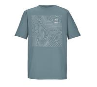 T-Shirt KILLTEC "KOS 187 MN TSHRT", Herren, Gr. L, blau (stahlblau), Obermaterial: 94% Polyester, 6% Elasthan, Rundhals, Shirts T-Shirt, Leichtes, atmungsaktives Herren T-Shirt mit Stretch und Print (