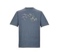 T-Shirt KILLTEC "KOS 78 MN TSHRT", Herren, Gr. XL, blau (nachtblau), Oberstoff: 65% Polyester, 30% Baumwolle, 5% Elasthan, sportlich, Rundhals, Shirts, Herren T-Shirt von killtec, Melange-Optik, Bergp