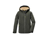 Funktionsjacke KILLTEC "KOW 377 BYS JCKT", Jungen, Gr. 164, grün (moosgrün), Obermaterial: 88% Polyester, 12% Baumwolle.Futter: 100% Polyester.Füllung: 100% Polyester, Jacken Funktionsjacke, Wasserdic