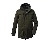 killtec Jungen Outdoormantel/Funktionsparka mit Kapuze KOW 190 BYS PRK, dunkeloliv, 152, 38484-000
