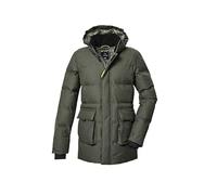 killtec Jungen Steppparka/Parka mit Kapuze KOW 375 BYS QLTD PRK, dark moss, 140, 42168-000