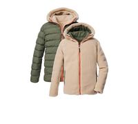 killtec Jungen Wendejacke in Daunenoptik/Steppjacke mit Kapuze KOW 231 BYS JCKT, oliv, 152, 43551-000
