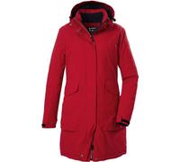 killtec Damen Parka/Mantel wasserdicht mit abzippbarer Kapuze Damen Funktionsparka, rot, 42, 43284-000