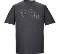 T-Shirt KILLTEC "KOS 78 MN TSHRT", Herren, Gr. L, grau (anthra), Oberstoff: 65% Polyester, 30% Baumwolle, 5% Elasthan, sportlich, Rundhals, Shirts, Herren T-Shirt von killtec, Melange-Optik, Bergprint