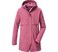 Parka KILLTEC "KOS 159 GRLS PRK", Mädchen, Gr. 164, rosa (rosé), Obermaterial: 100% Polyester.Futter: 100% Polyester, Jacken Parka, Wasserdichter Mädchenparka mit verstellbarer Kapuze und Leo-Muster (