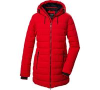 Steppmantel KILLTEC "KOW 55 WMN QLTD PRK", Damen, Gr. 40, rot (dunkelrot), Obermaterial: 100% Polyester.Futter: 100% Polyester.Füllung: 100% Polyester, Mäntel Steppmantel, Wasserabweisender, winddicht