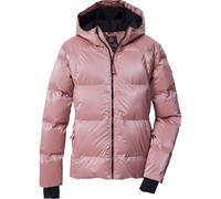 Steppjacke KILLTEC "KSW 210 GRLS QLTD JCKT", Jungen, Gr. 152, rosa (pink), Obermaterial: 100% Polyamid;Futter: 100% Polyester;Füllung: 100% Polyester, Jacken Steppjacke, Metallische Optik, wasserabwei