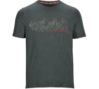 T-Shirt KILLTEC "Lilleo MN TSHRT C", Herren, Gr. 3XL, grau (dunkelgrün), Obermaterial: 92% Polyester, 8% Elasthan, Rundhals, Shirts T-Shirt, Schnelltrocknendes Herren T-Shirt mit Berg-Print und Melang