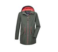 Parka KILLTEC "KOS 148 GRLS PRK", Jungen, Gr. 128, grün (olivgrün), Obermaterial: 100% Polyester;Futter: 100% Polyester, Jacken, Wind- und wasserdichter Parka, reflektierend, PFAS-frei imprägniert (21