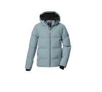 Steppjacke KILLTEC "KOW 357 GRLS QLTD JCKT", Jungen, Gr. 128, graublau, Obermaterial: 100% Polyester;Futter: 100% Polyester;Füllung: 100% Polyester, Jacken, Wasserabweisende Mädchenjacke mit Kapuze, a
