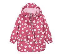 KILLTEC Regenparka mit Kapuze Blumen 110 dunkelrot/natur