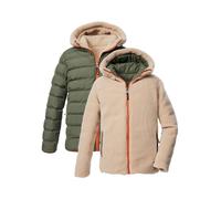 Wendejacke KILLTEC "KOW 231 BYS JCKT", Jungen, Gr. 140, olivgrün, Obermaterial: 100% Polyester;Obermaterial 2: 100% Polyester;Füllung: 100% Polyester, Jacken, Wendbare Kinderjacke, wasser- und windabw