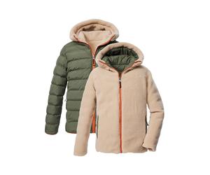 Killtec Wende-Steppjacke "KOW 231" in Khaki - Größe 140 | Kinderjacken