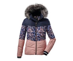 Killtec Winterjacke in Daunenoptik mit abzippbarer Kapuze (wind- und wasserabweisend, PFC-frei) blau/rose Kinder, Größe 176