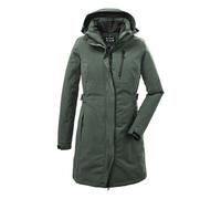 Killtec Wintermantel mit abzippbarer Kapuze (wasser- und winddicht, Parka) grüngrau Damen, Größe 36