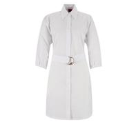 HUGO Hemdblusenkleid aus Baumwoll-Popeline mit Gürtel mit Schließe - Style Kiloni, 50559525 Weiß 42
