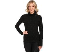 KILPI JANNU Damen-Rollkragenpullover mit langen Ärmeln aus Merinowolle, schwarz, größe 42