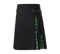 Kilt Herren Schottisch Mittelalter Faltenrock Schottland Saunakilt Schottenrock Kurzer Karierter Schottischer Mit Kontrasttaschen Schottischen Stil Individualität Vintage Für Männer Kleidung
