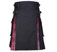 Kilt Herren Schottisch Mittelalter Rock Kariert Saunakilt Faltenrock Individualität Klassischer Party Schottenrock Traditioneller Kleidung