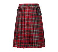 Kilt Herren Tartan Männer Traditioneller Kilt mit Tasche Schottischer Rock Utility Männlich Klassischer Retro Mittelalterliche Schottland Faltenröcke Spleiß Schottischer Kilt