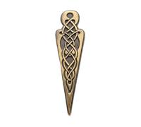 Kiltnadeln, Antik-Messing-Brosche im keltischen und Distel-Stil, mit Wirbelknoten-Design, 10 cm, schottisches Schottenkaro, Kilt-Zubehör für Männer und Frauen, traditionelle Highland-Kleidungsnadel